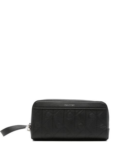 Beauty case uomo Calvin Klein nero in pelle Calvin Klein | LV04D1219GUB1